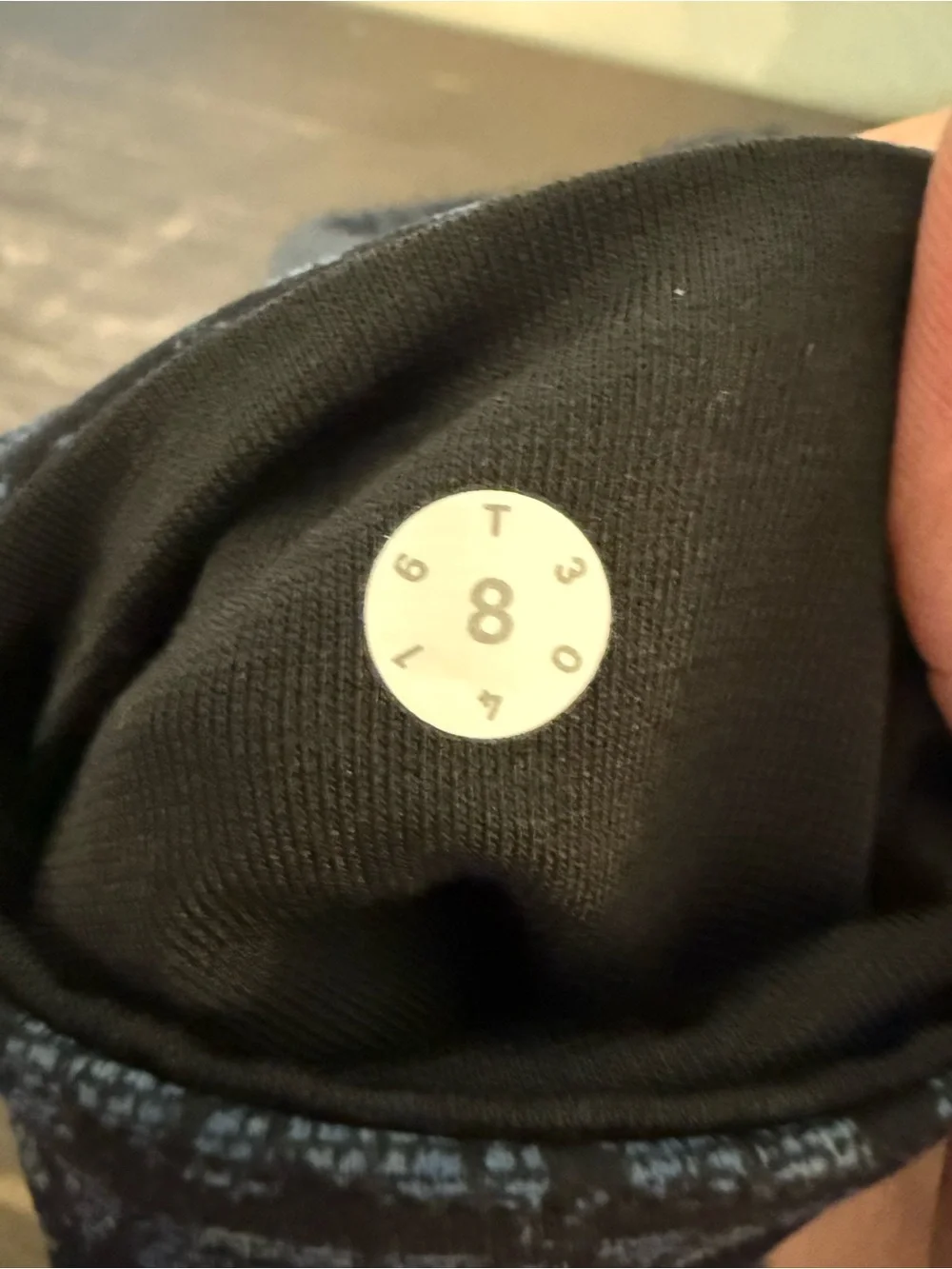 Lululemon Wunder Under Shatter Weave Blue Black Leggings Size 8